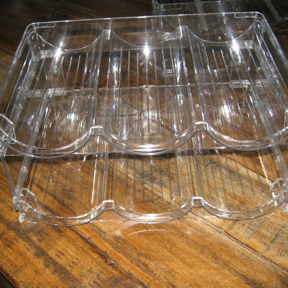Two (2) Lucite Clear Pantry/Cabinet Bottle and Container Storage